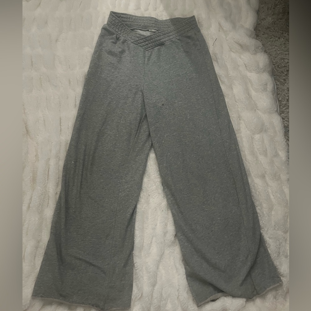 Grey flare sweatpants